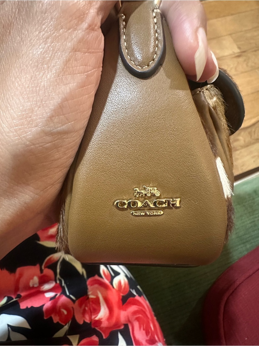 Coach Ashton Mini Shoulder Bag in Haircalf with Cow Print - Picture 2 of 4